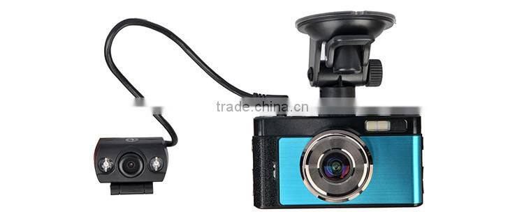 GT100/HD25 RoHS certificated H.264 HD rear view video 720P dual camera car camcorder