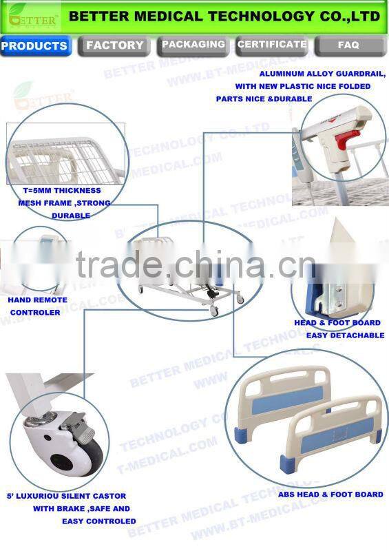 Three crank home hydraulic hospital bed