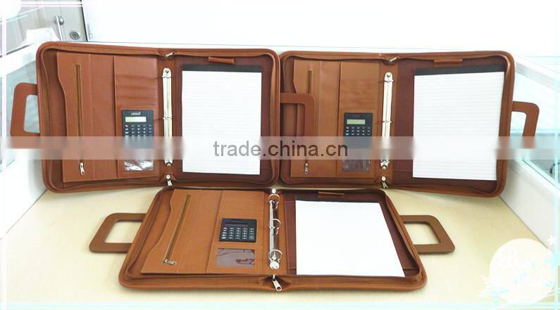 Most fashional leather manager folder,leather portfolio