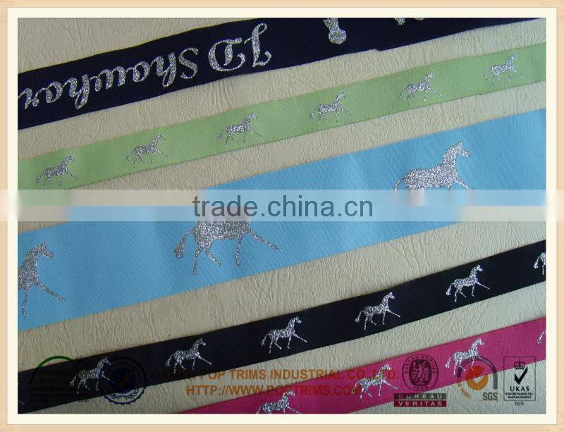 Metallic jacquard ribbon