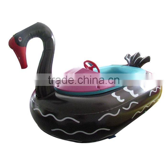 China made adults and kids animal swan electric powered water bumper boat, cheap used inflatable bumper boat for sale