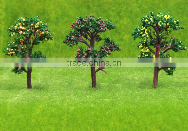 model color fruit tree in train layout model