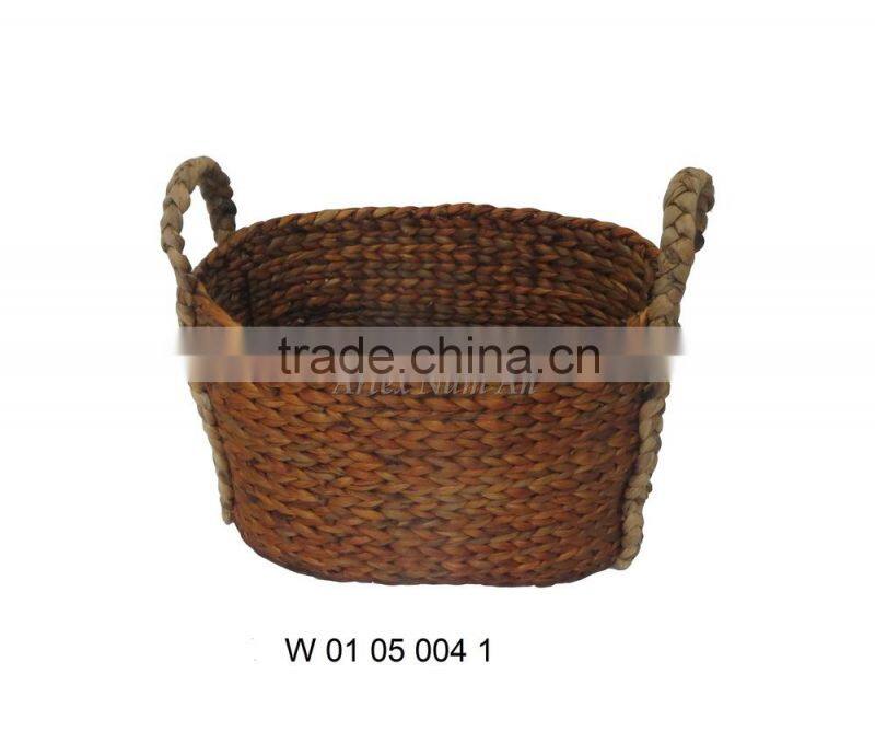 Water Hyacinth Storage Baskets with 2 Handles / Storage Bin