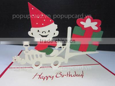 Happy trip pop up greeting card