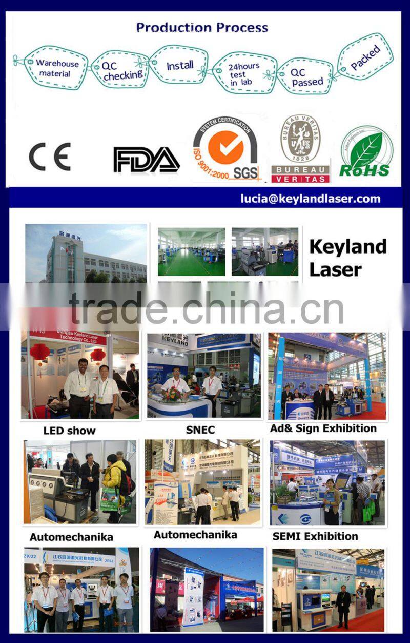 2016 Keyland 10w 30w 50w metal or nonmetal fiber laser deep engraving machine with high speed high precision