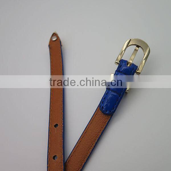 Lady's fashion skinny pearlite layer belt