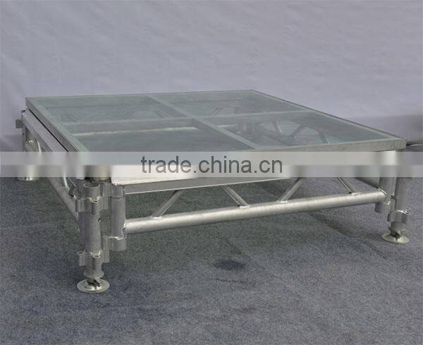 toughened glass stage for fashion show