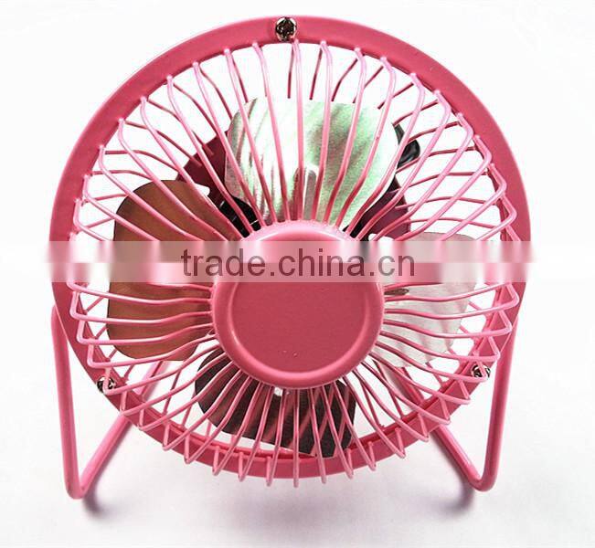 2015 Creative Household Gifts Mute Metal Mini USB Table Fan