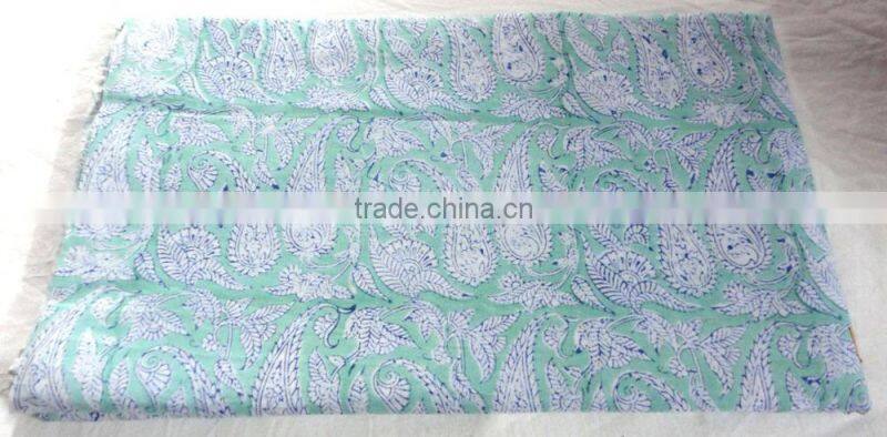 RTHCFC-13 Hand Block Cotton Flower Printed fabric Manufacturer wholesaler Jaipur