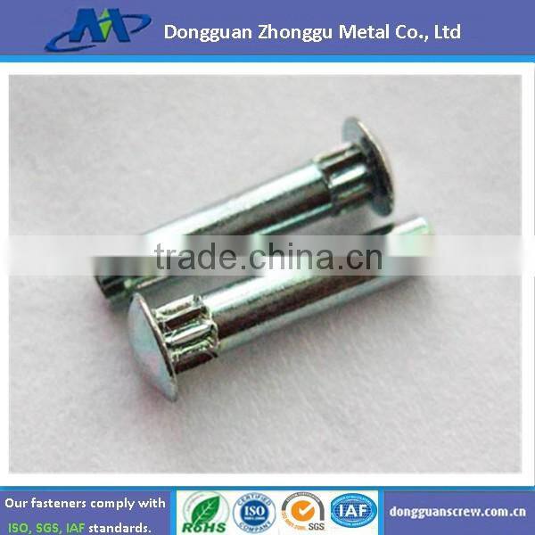 Stainless steel zinc plate metal rivet with washer