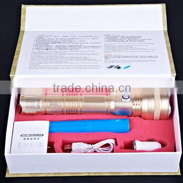 Aluminium police led flashlight With USB charger