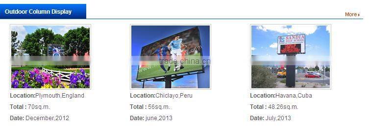 High brightness outdoor led street giant tv screen multi color hsleddisplay