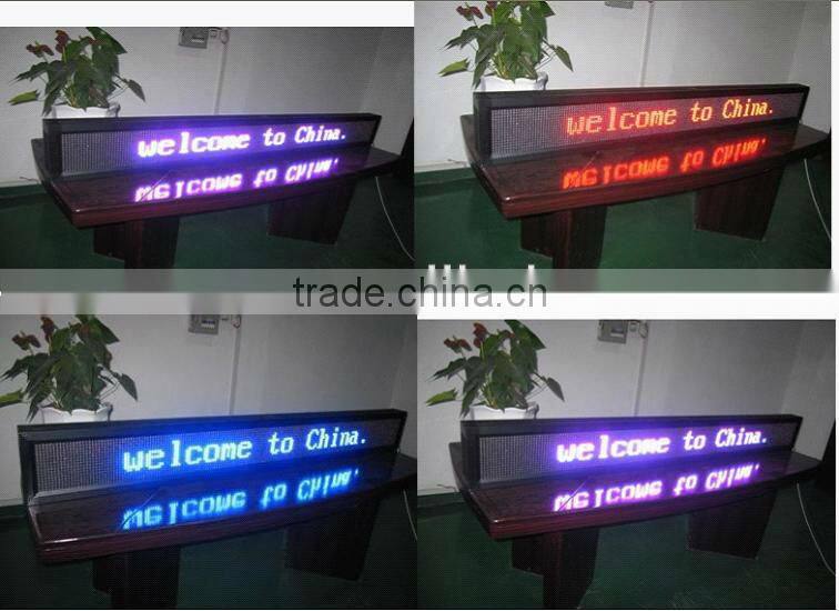 Double Sided 16x64 Pixels Green Color Outdoor LED Moving Message Display Sign
