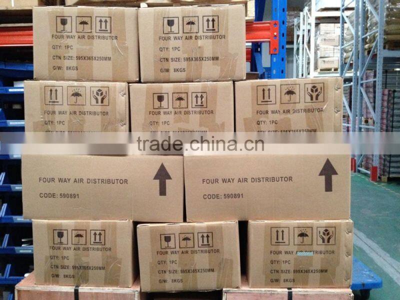 Four Way Distributor with coupling and pressure gauge