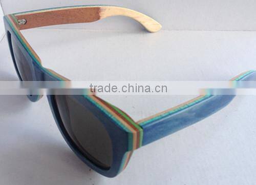 Meiaoqi Factory wholesale handmade striped wooden polarized Pure natural retro glasses frame