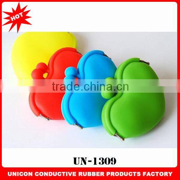 Newest multi color silicone mini coin purse
