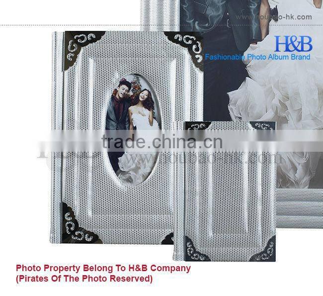 H&B new style 8*12,12*18 leather photo albums with matted pages