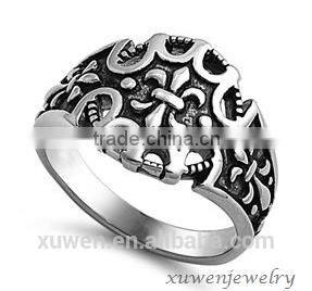 wholesale black enamel 316l stainless steel fleur de lis