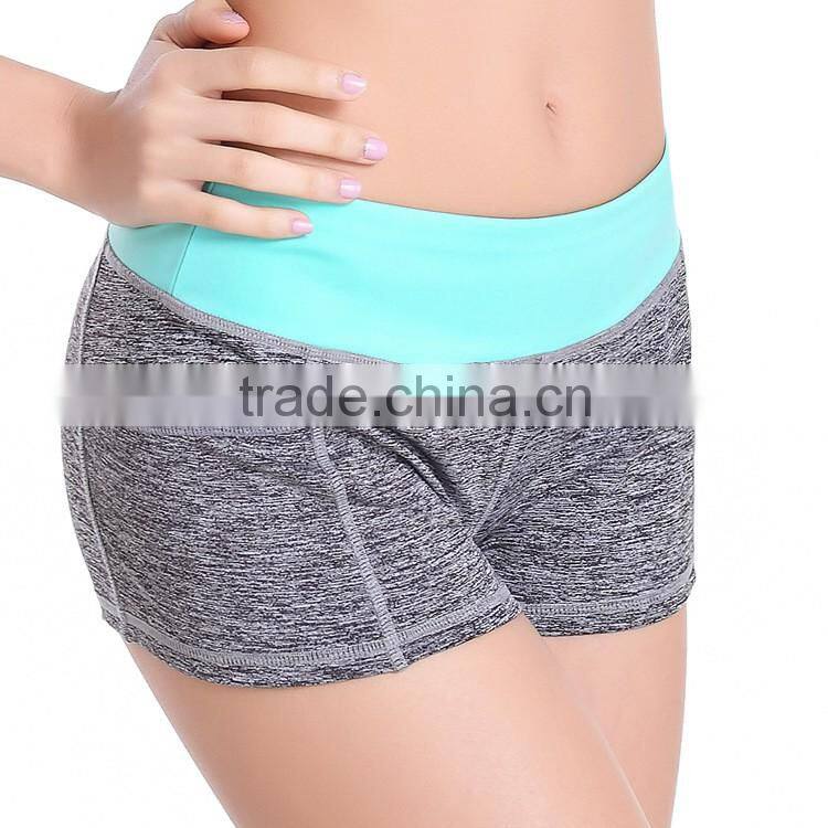 Breathable women girl running shorts gym sports fitness shorts