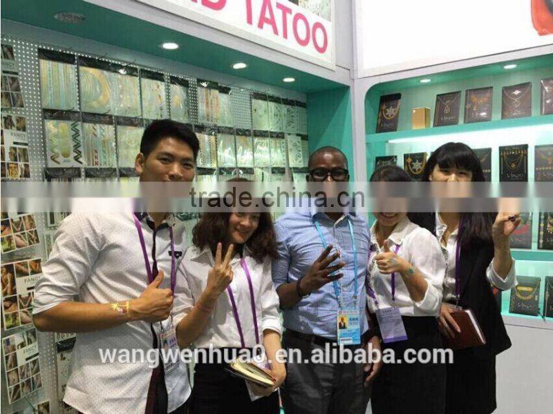 2016 waterproof temporary tattoo ,wholesale temporary tattoo sticker, Waterproof tattoo sticker in gold