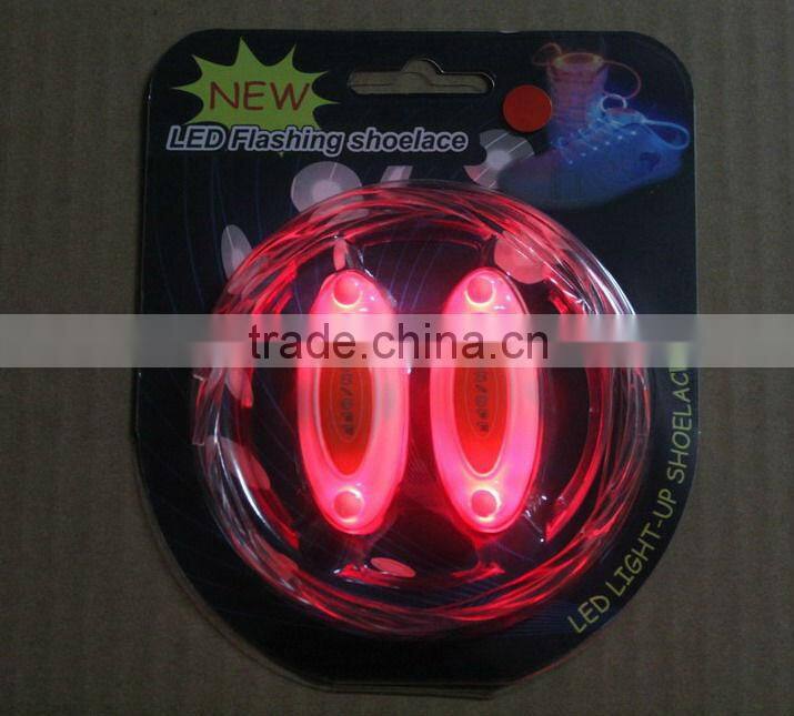 Pretty and colorful led glowing shoelaces,led flashing light up shoelaces,LED flashing shoelaces