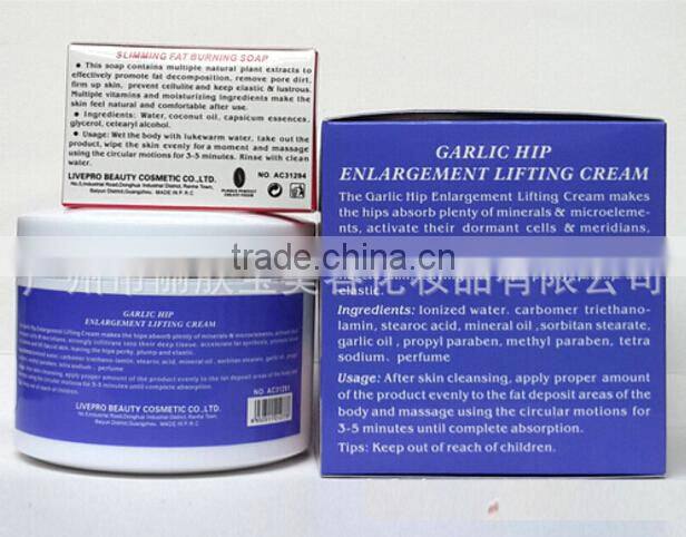 Aichun beauty 300g garlic hip enlargement lifting up cream + 40g slimming fat buring soap