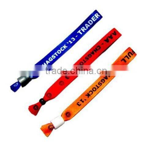one face printed polyester wristband with safety breakaway buckle