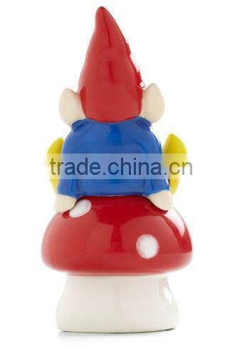 ceramic cute Gnome colorful Salt and Pepper Shakers