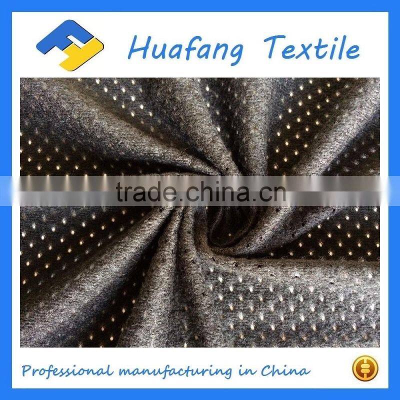high quality polyester knitted brushed mesh fabric with hole size 1mm