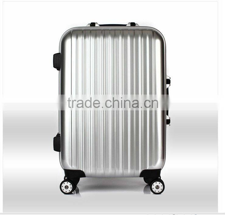 2014 china factory trolley case colorful abs luggage with aluminum frame/PC trolley luggage/ hard suitcase