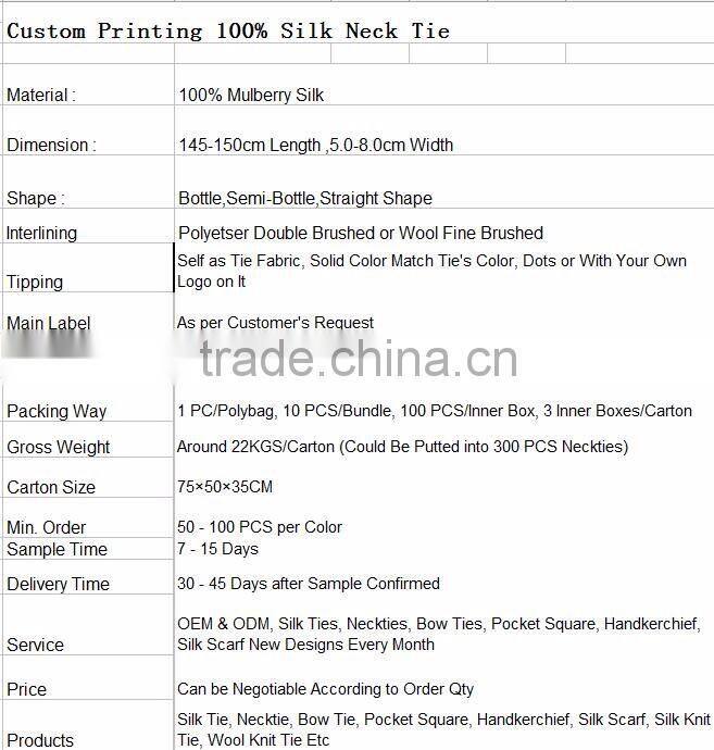 fashion design polyester / silk ties