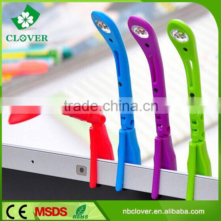 High quality 1 led plastic mini led reading book light with clip