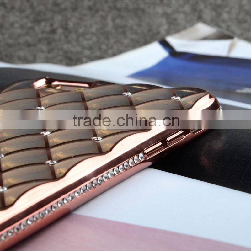 C&T Luxury Bling Rhinestone Frame Slim Clear TPU bumper case for Apple Iphone 6s