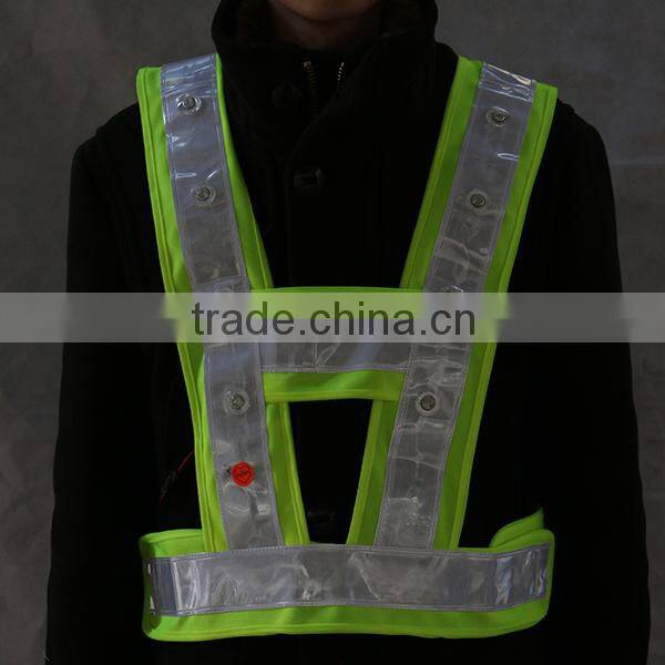 CE EN ISO 20471 High Visibility Flashing Led Safety Vest