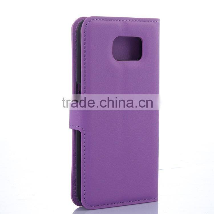 High Quality Leather Holster Card Wallet Folio Stand Flip Case Cover for Samsung GALAXY S6 edge