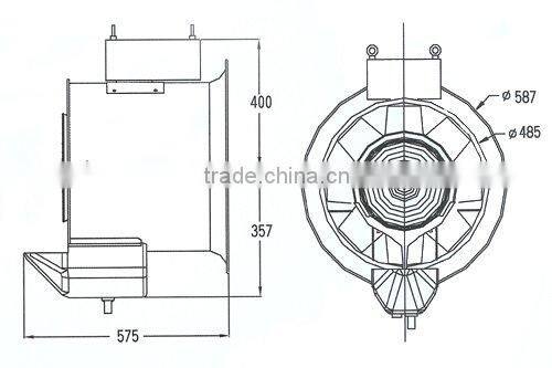 Agricultural centrifugal mist fan