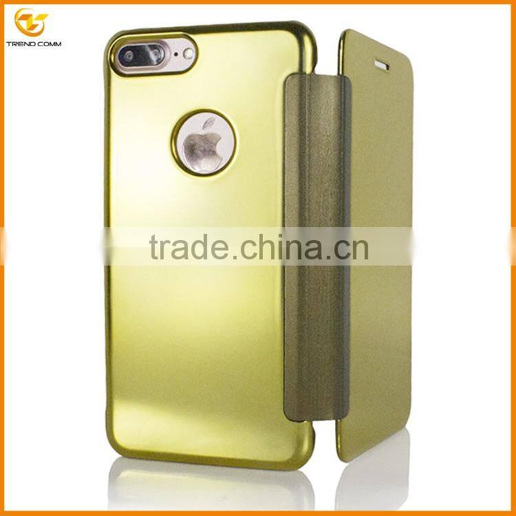 2016 trending products electroplating mirror leather case for iphone 7 plus