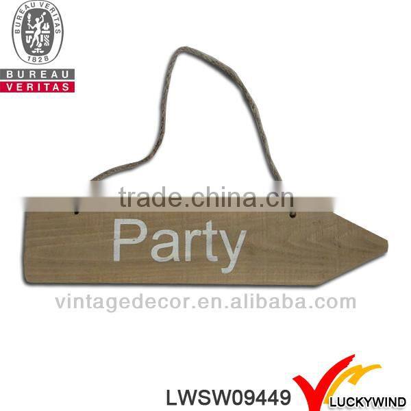 party shabby chic decorative wood door sign