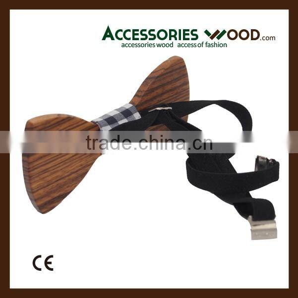 2016 Different colors of zebra wood wooden bowtie for promotion