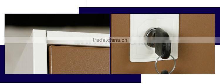 6 door brown wardrobe stainless steel knock down locker key lock wardrobe cabinet