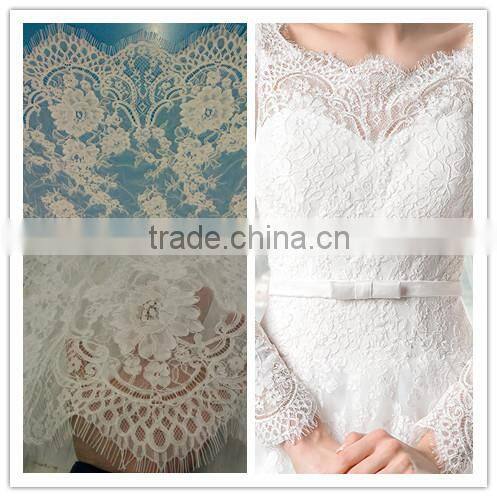 French lace wedding dress fabric