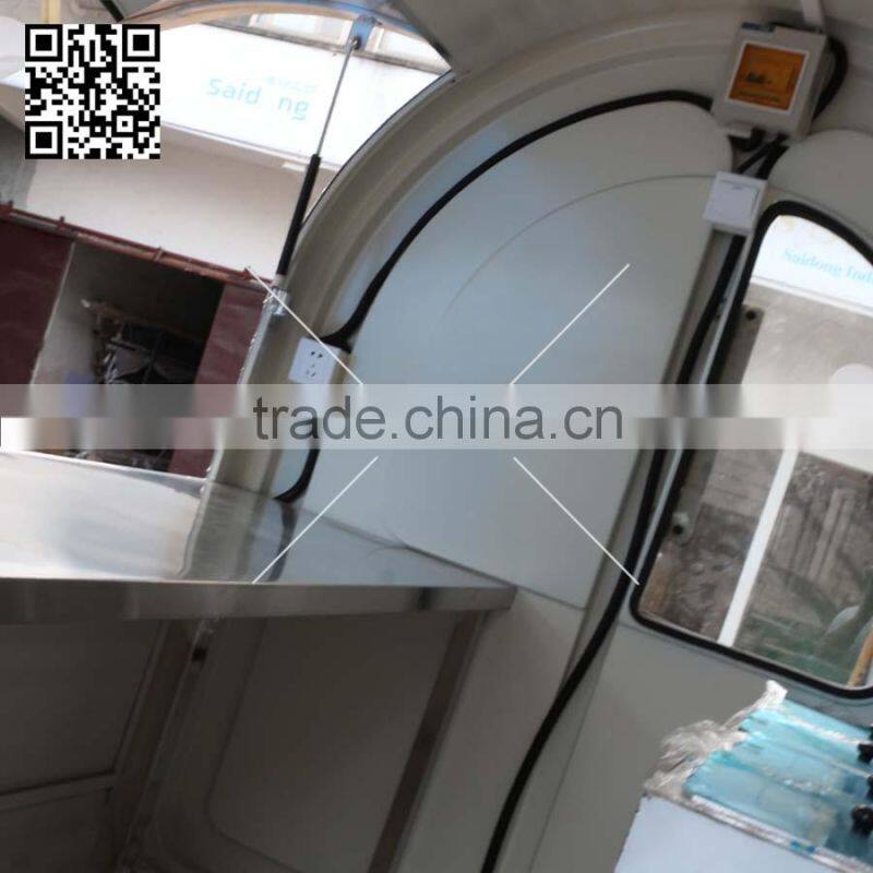 Stainless Steel Street Vending Cart/mobile food cart tricycle/mobile kitchen van