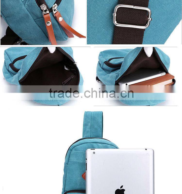 vivisecret Outdoor Sports Casual Canvas Backpack Crossbody Sling Bag Shoulder Bag Chest Bag for Men