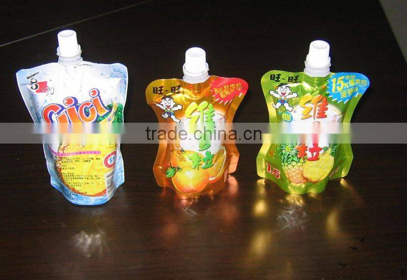 reclosable self-standing soya-bean plastic spouted pouch