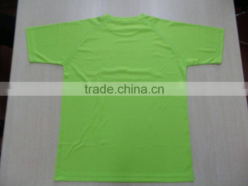 Round neck raglan sleeves word fluorescence color printing dry fit plain t-shirts