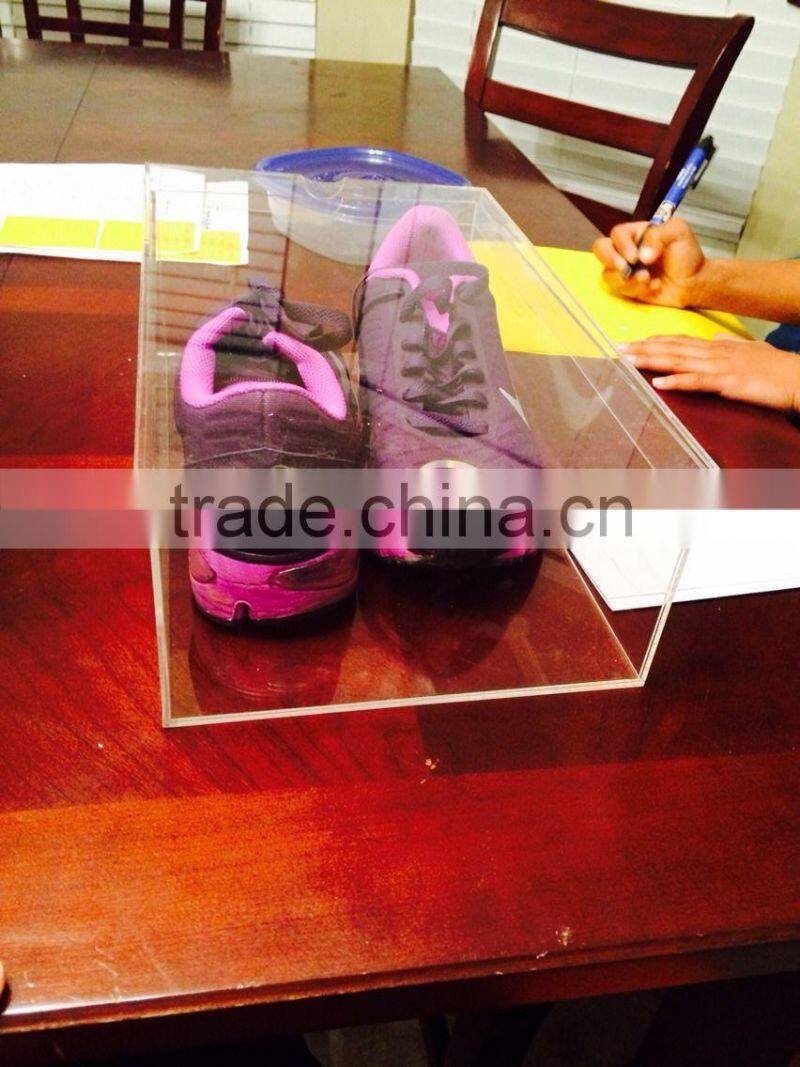 CLEAR ACRYLIC DISPLAY SHOE CASES BOX