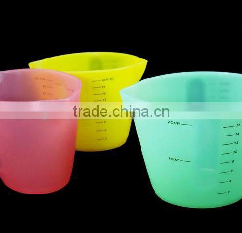 Colorful Multifunctional Measuring Cup, Silicone Measure Cup, 500ml Measure Cups