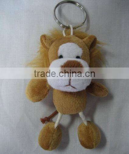 Plush lion keychain toy, samll size cute stuffed plush lion keychain toy