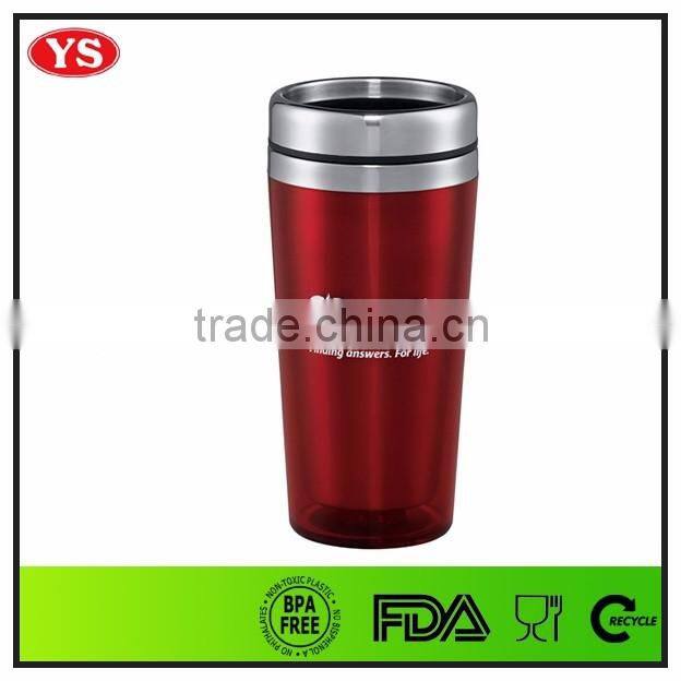 16oz insulated double walled plastic thermo cup