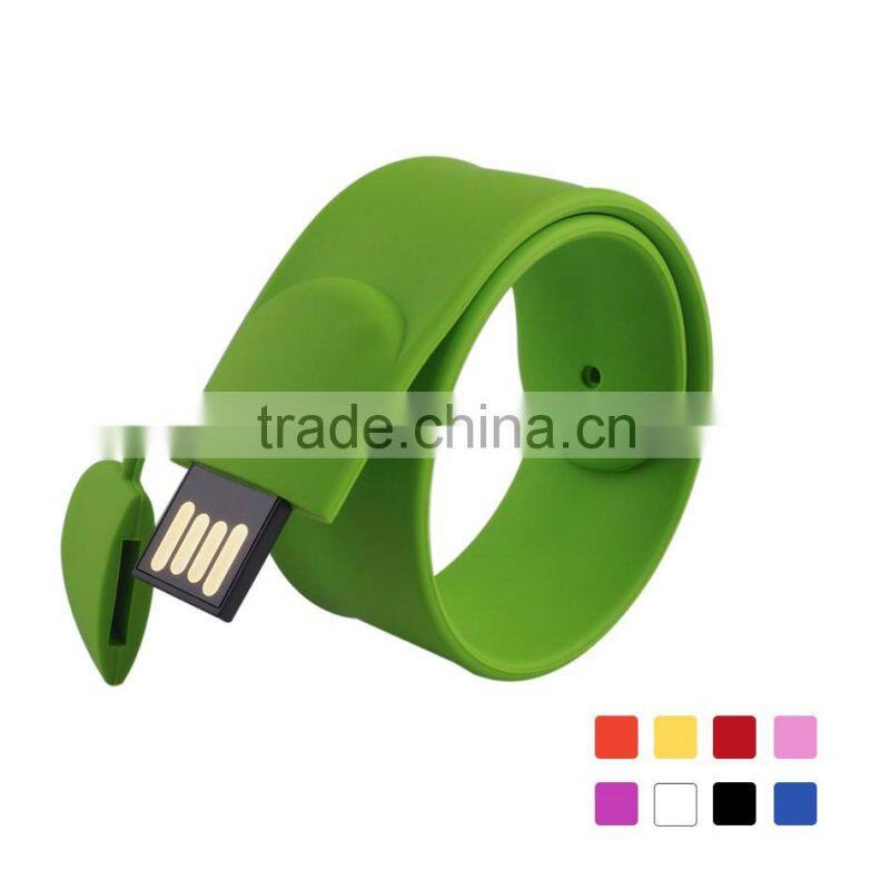 Wholesale Promotional Cheap Price Silicone USB Flash Drive Bracelet Custom Logo